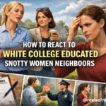 how to react to white college educated snotty women neighboors