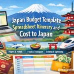 japan budget template spreadsheet itinerary and cost to japan