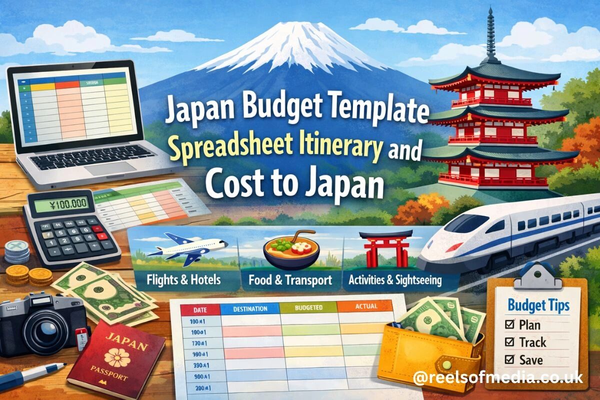 japan budget template spreadsheet itinerary and cost to japan