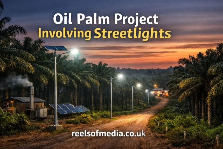 oil palm project involving streetlights