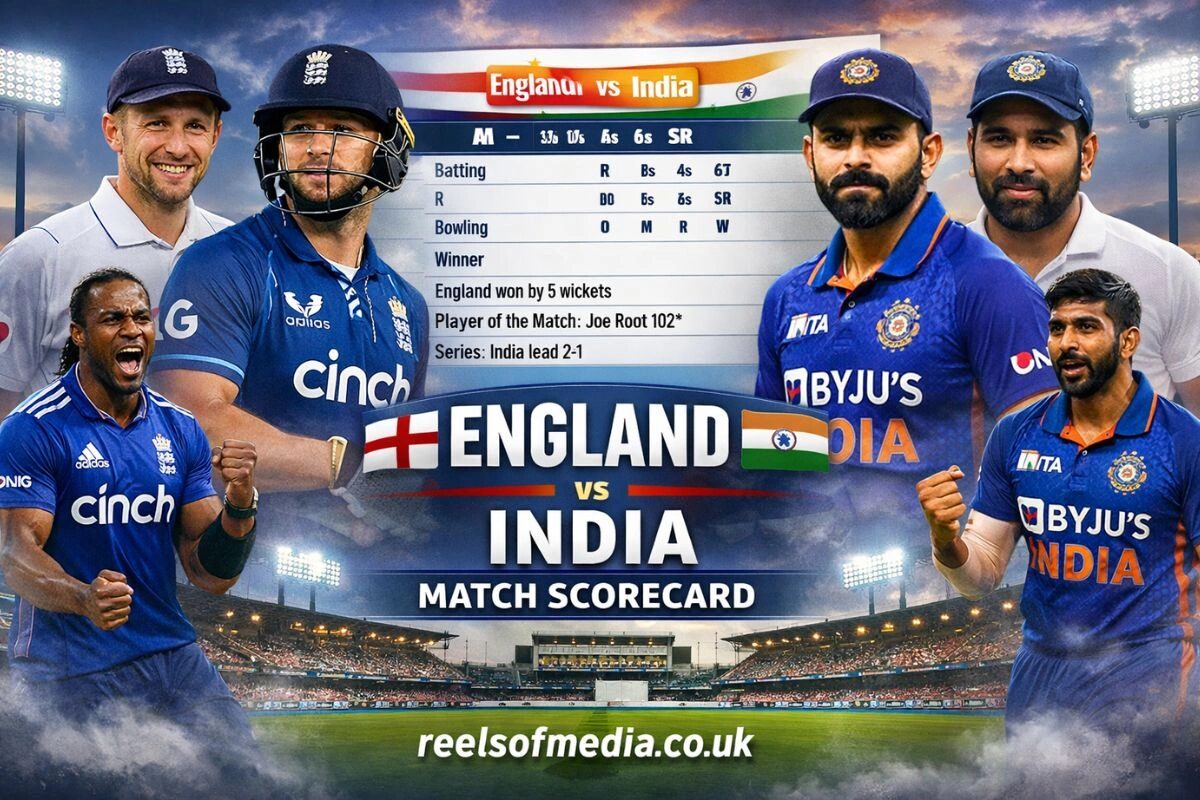 england cricket team vs india national cricket team match scorecard