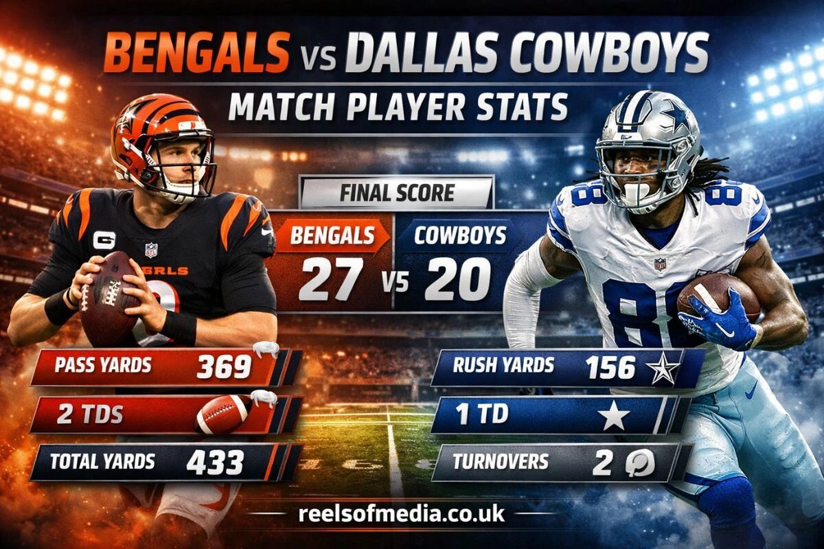bengals vs dallas cowboys match player stats