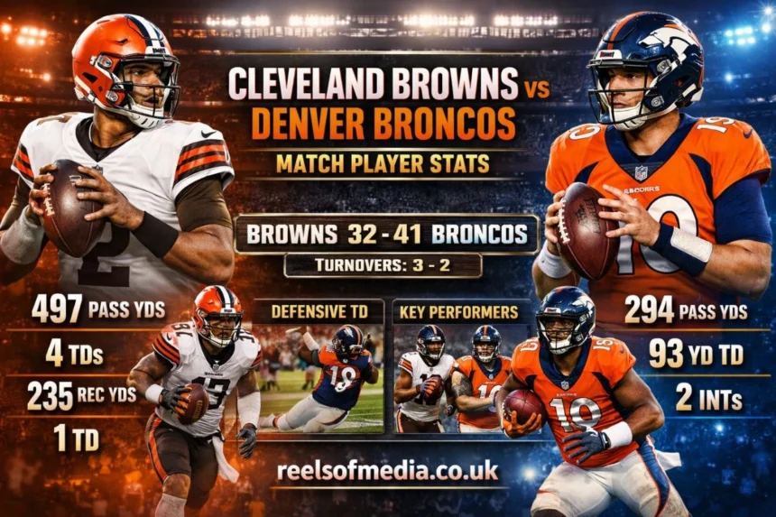 cleveland browns vs denver broncos match player stats