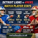 detroit lions vs 49ers match player stats