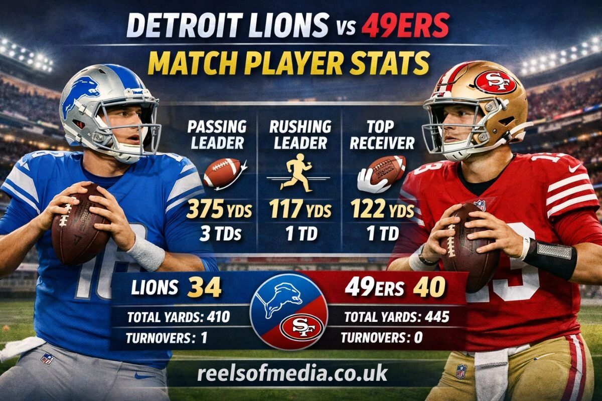 detroit lions vs 49ers match player stats