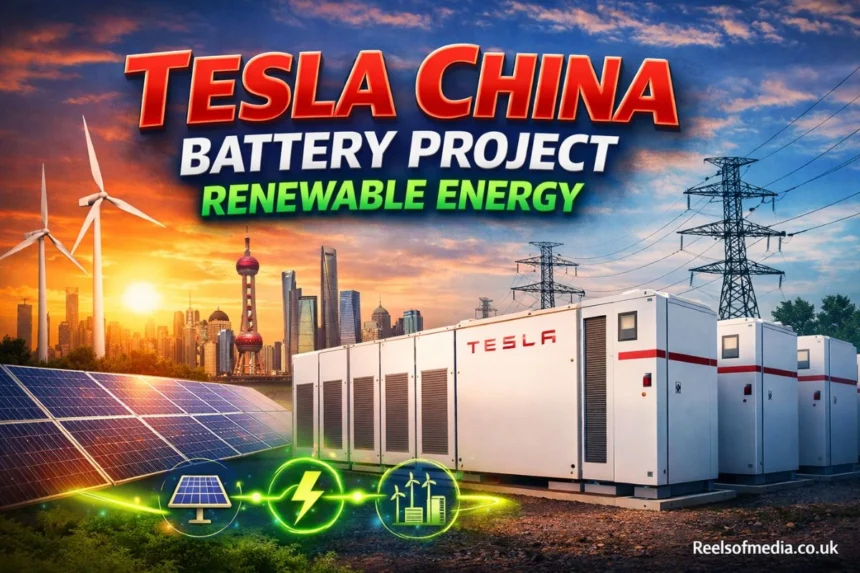 tesla china battery project renewable energy