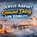 denver airport ground delay low visibility