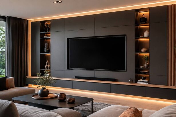 media wall TV unit