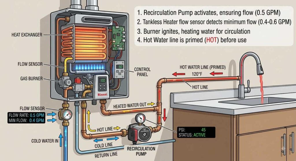 Hot Water Recirculation Pump Tankless Heater