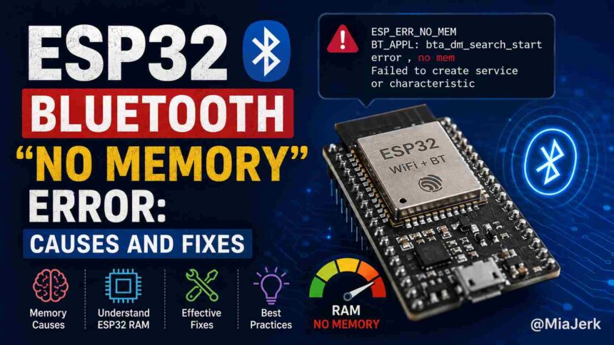 esp32 bluetooth no memory error
