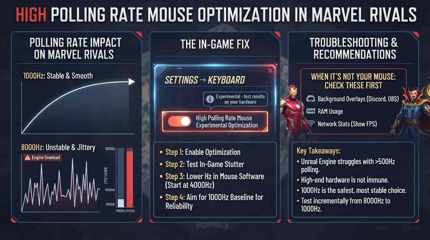high polling rate mouse optimization marvel rivals