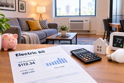 average electric bill for 1 bedroom apartment