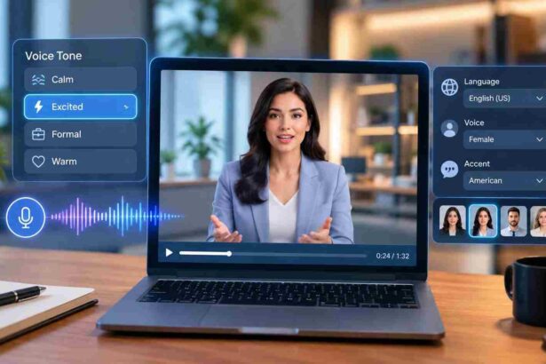 ai avatar services with customizable voice tones.