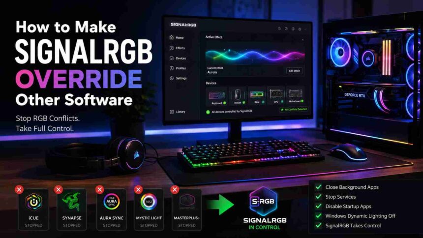 how to make signal rgb override other software