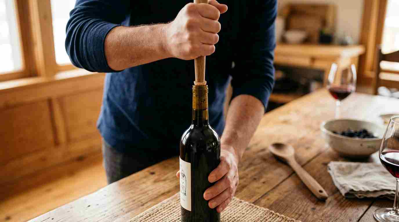 how to remove a cork without a corkscrew