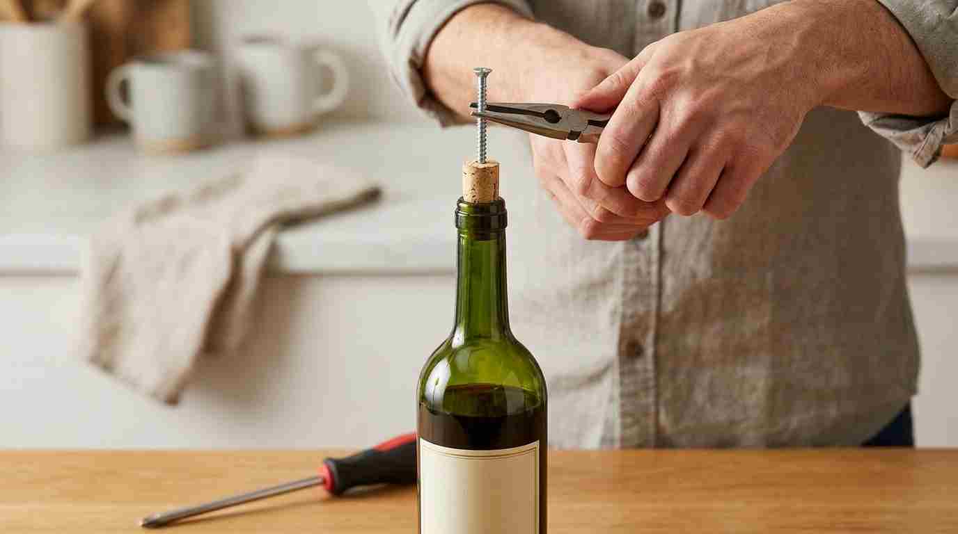 how to remove a cork without a corkscrew