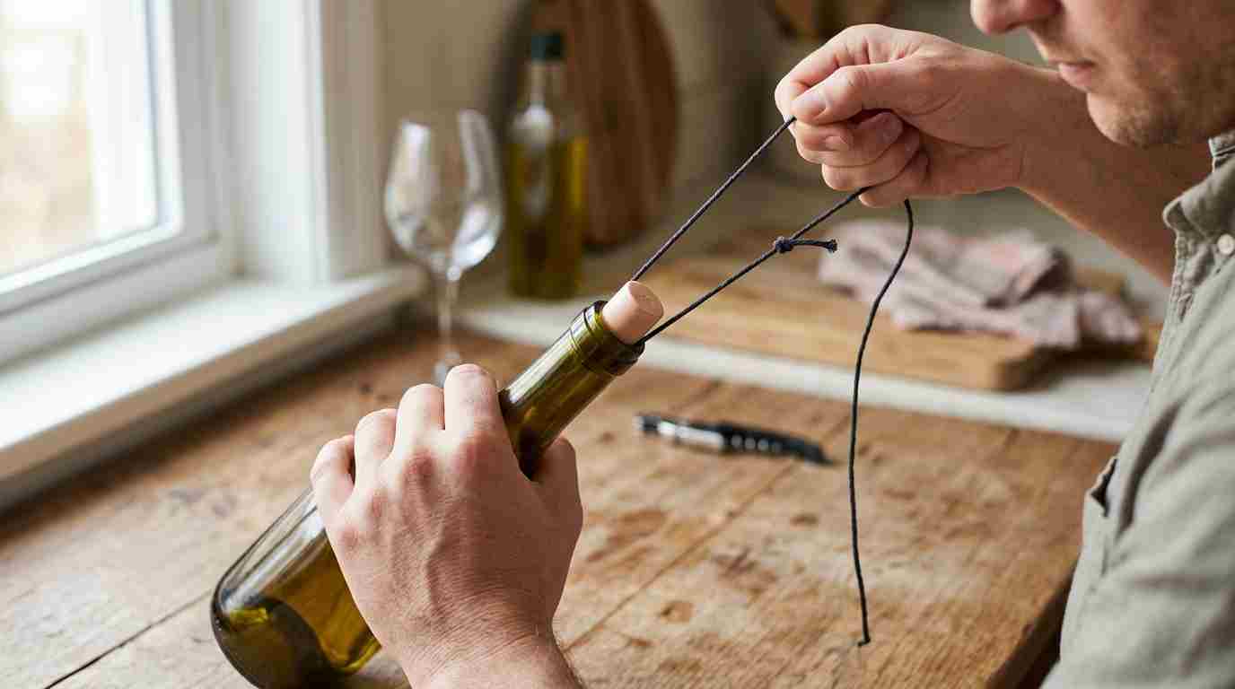 how to remove a cork without a corkscrew
