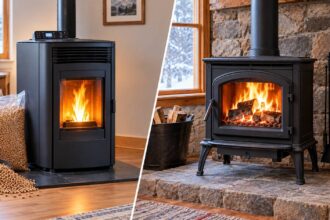 pellet heater vs wood heater